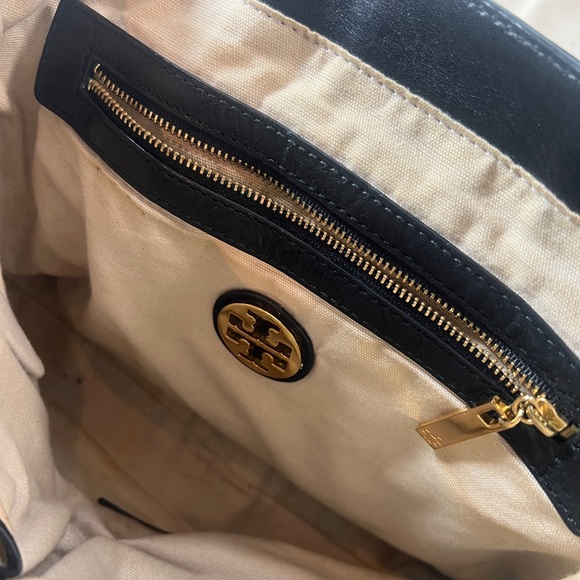 Tory Burch Black and Gold Studded Flap Crossbody - Picture 9 of 9